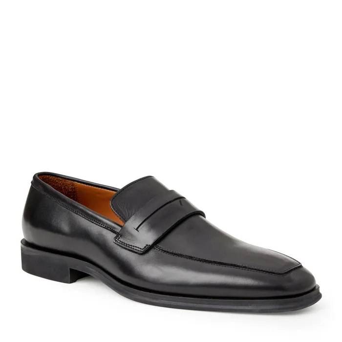 Men Bruno Magli Loafers and Slipons Raging Leather Penny Loafer Black