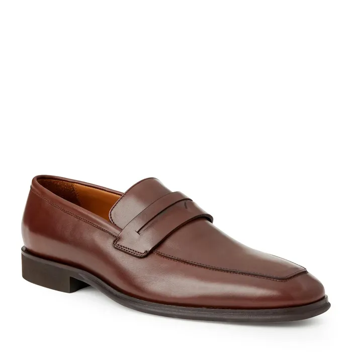 Men Bruno Magli Loafers and Slipons Raging Leather Penny Loafer Cognac