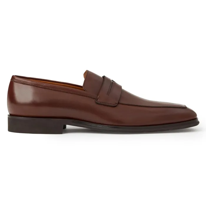 Men Bruno Magli Loafers and Slipons Raging Leather Penny Loafer Cognac