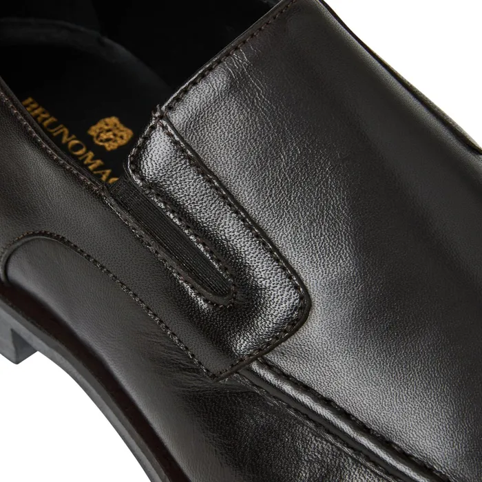 Men Bruno Magli Loafers and Slipons Raging Leather Slipon 8211 Dark Brown Leather