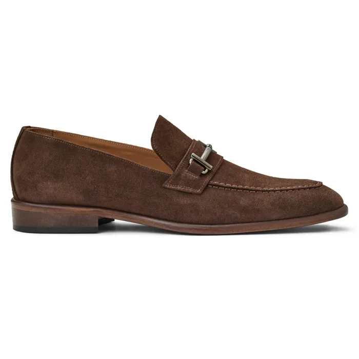 Men Bruno Magli Loafers and Slipons Sante Double Gore Classic Bit LoaferBrown Suede Men Bruno Magli Loafers and Slipons Sante Double Gore Classic Bit LoaferBrown Suede