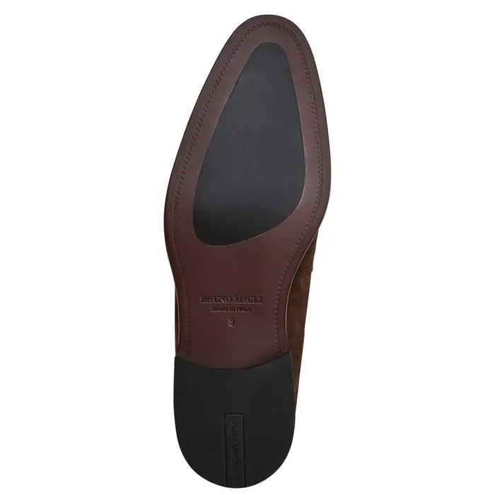 Men Bruno Magli Loafers and Slipons Sante Double Gore Classic Bit LoaferBrown Suede Men Bruno Magli Loafers and Slipons Sante Double Gore Classic Bit LoaferBrown Suede
