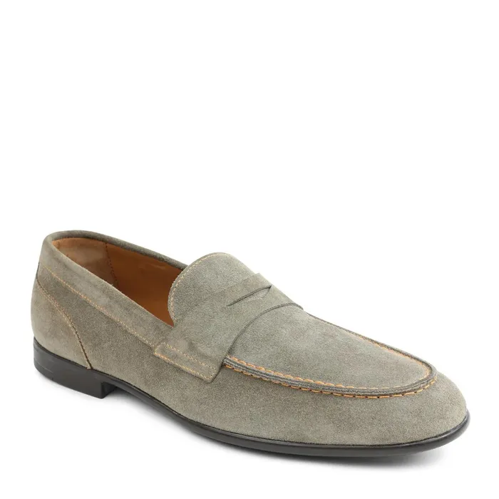 Men Bruno Magli Loafers and Slipons Silas Suede Loafer 8211 Taupe