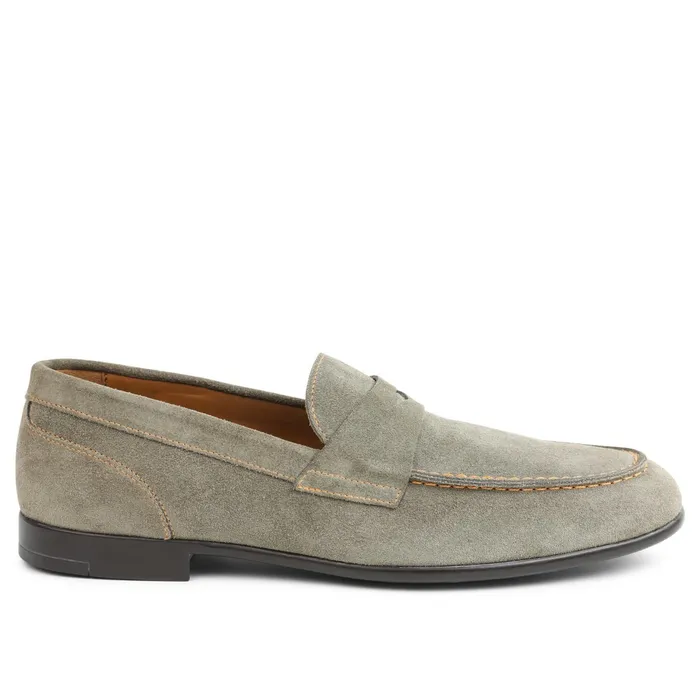 Men Bruno Magli Loafers and Slipons Silas Suede Loafer 8211 Taupe