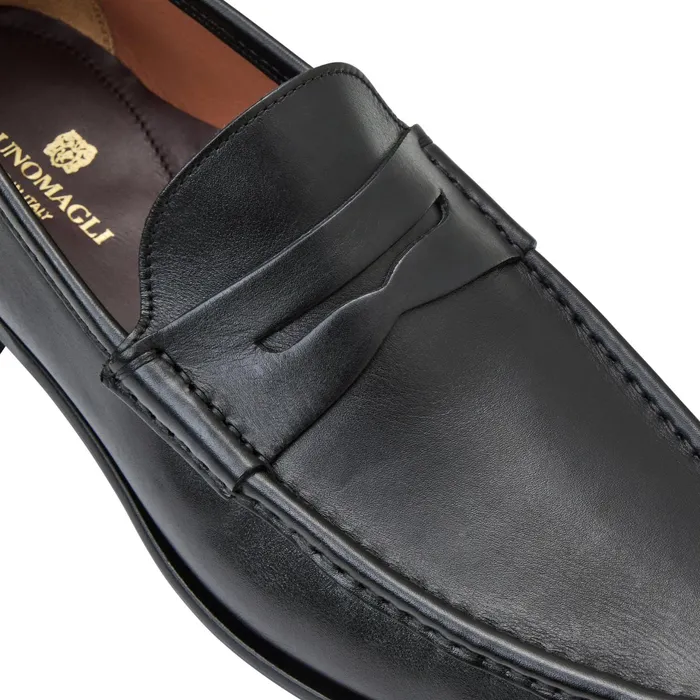 Men Bruno Magli Loafers and Slipons Tonio Slip On Loafer Black Nappa Leather Men Bruno Magli Loafers and Slipons Tonio Slip On Loafer Black Nappa Leather