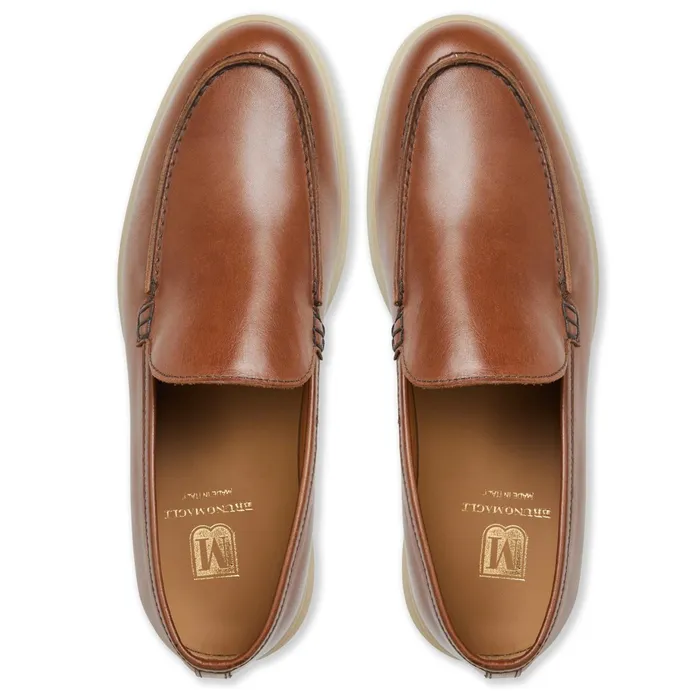 Men Bruno Magli M BY BRUNO MAGLI Primo Casual Slip On Loafer Cognac Leather Men Bruno Magli M BY BRUNO MAGLI Primo Casual Slip On Loafer Cognac Leather