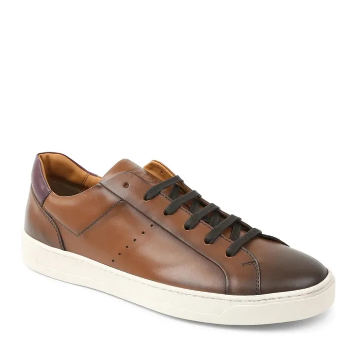 Men Bruno Magli Sneakers Dante LacetoToe Leather Sneaker 8211 Cognac
