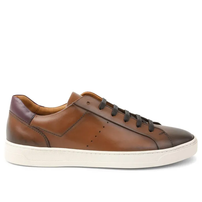 Men Bruno Magli Sneakers Dante LacetoToe Leather Sneaker 8211 Cognac