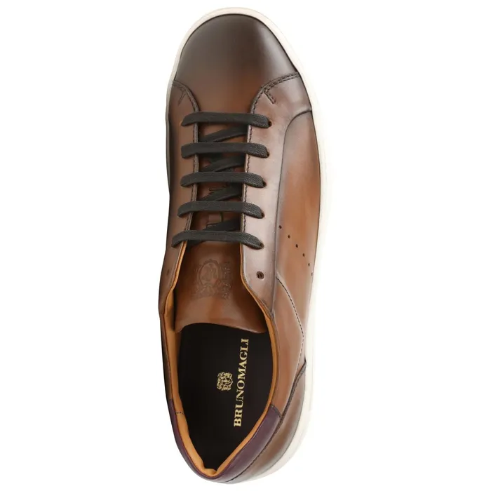 Men Bruno Magli Sneakers Dante LacetoToe Leather Sneaker 8211 Cognac