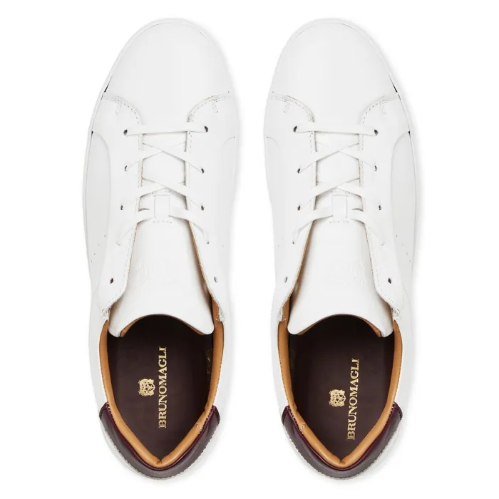 Men Bruno Magli Sneakers Dante LacetoToe Leather Sneaker 8211 White