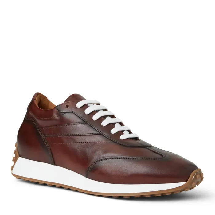Men Bruno Magli Sneakers Duccio Mid Leather Jogger SneakerRust