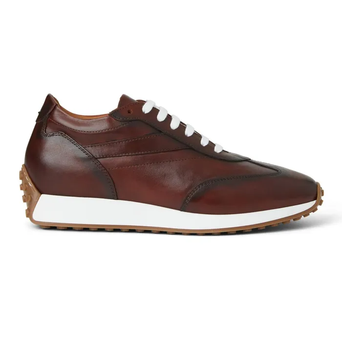 Men Bruno Magli Sneakers Duccio Mid Leather Jogger SneakerRust