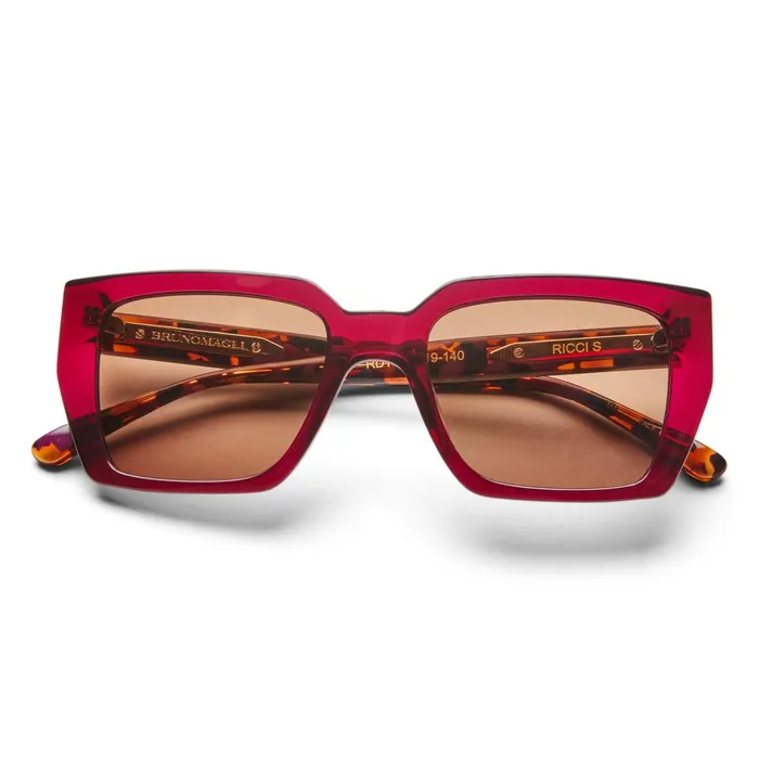 Men Bruno Magli Sunglasses Ricci Sunglasses Red Tortoise