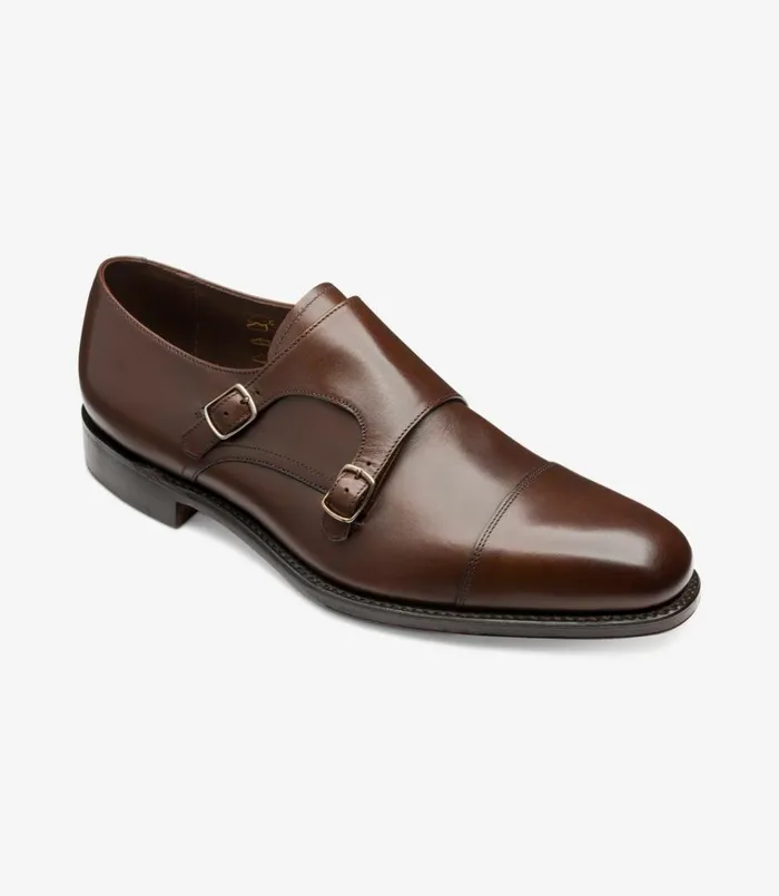 Men Cannon Dark Brown Loake Monk Shoes Men Cannon Dark Brown Loake Monk Shoes