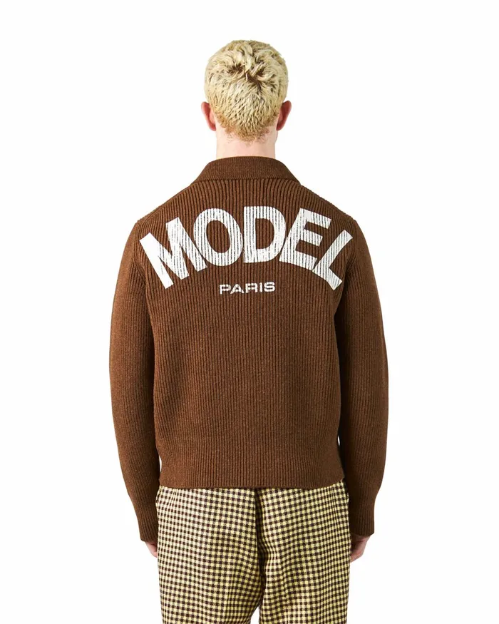 Men Cardigan 8211 Chestnut Philippe Model Paris Knitwear And Sweatshirts