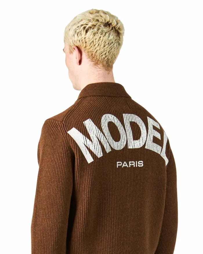 Men Cardigan 8211 Chestnut Philippe Model Paris Knitwear And Sweatshirts