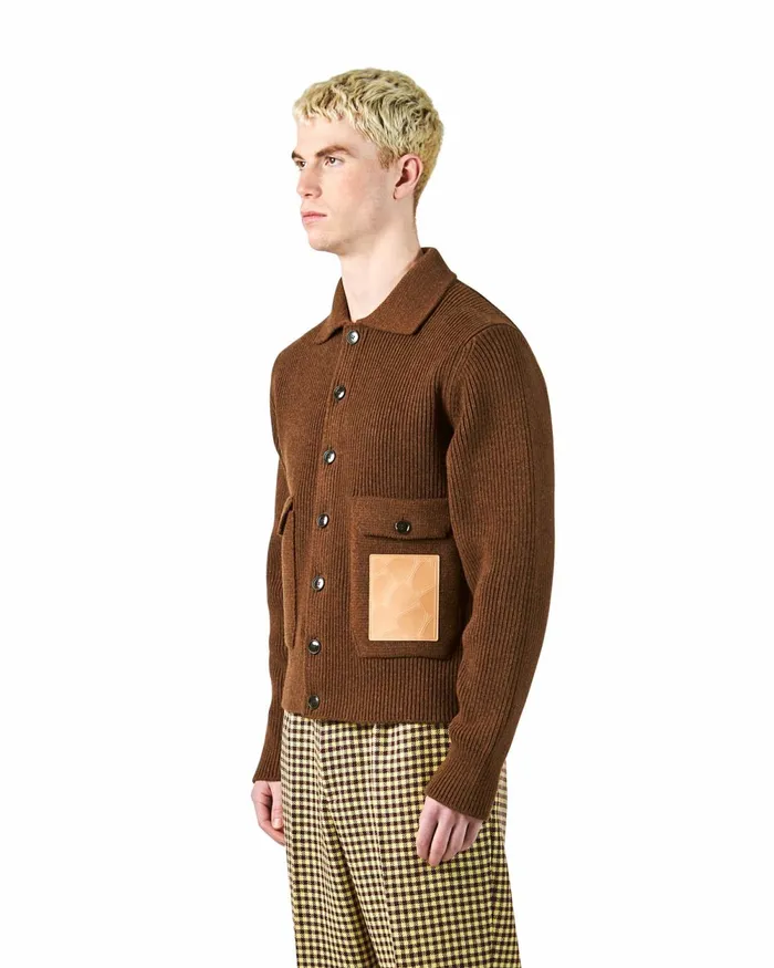 Men Cardigan 8211 Chestnut Philippe Model Paris Knitwear And Sweatshirts