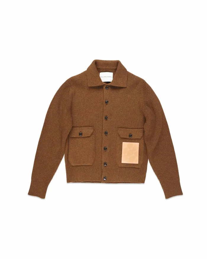 Men Cardigan 8211 Chestnut Philippe Model Paris Knitwear And Sweatshirts