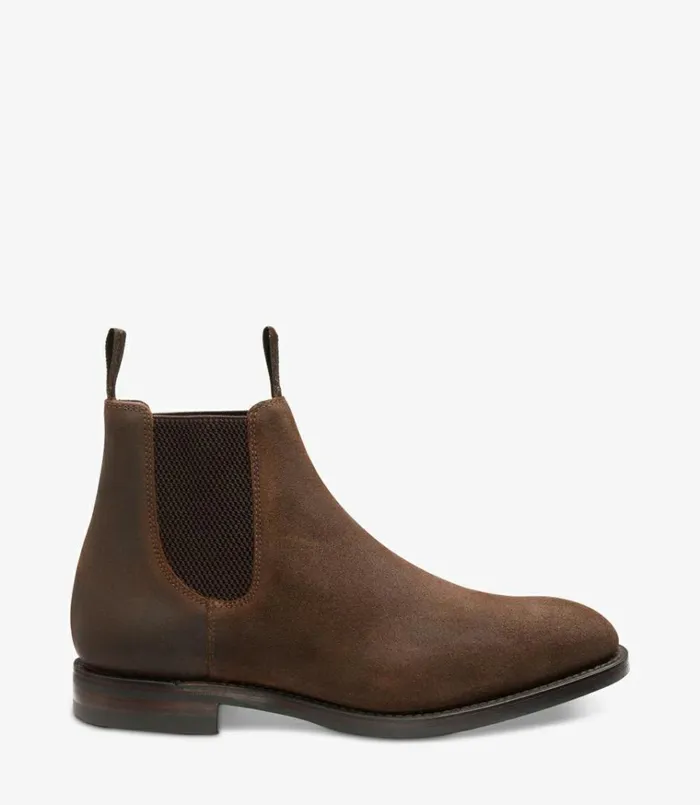 Men Chatsworth Brown Waxed Suede Loake Boots