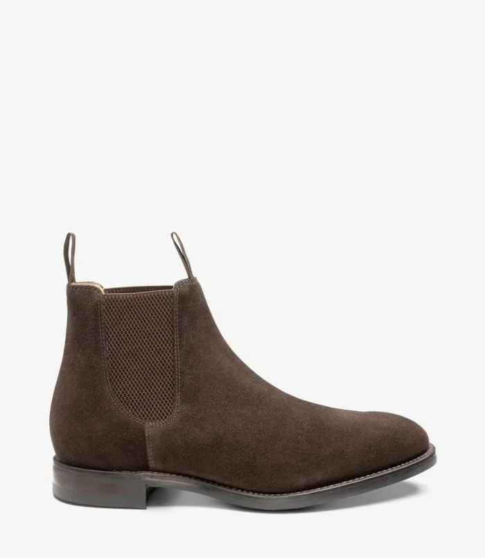 Men Chatsworth Dark Brown Suede Loake Boots