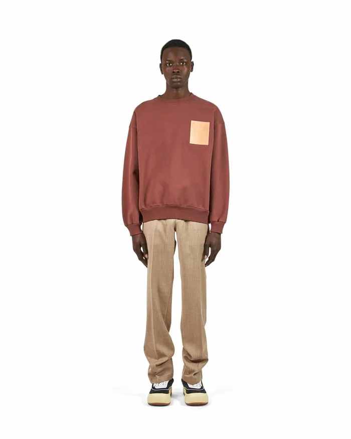 Men Crew Neck 8211 Chestnut Paris Philippe Model Paris Knitwear And Sweatshirts