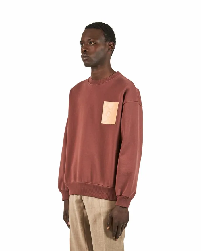 Men Crew Neck 8211 Chestnut Paris Philippe Model Paris Knitwear And Sweatshirts