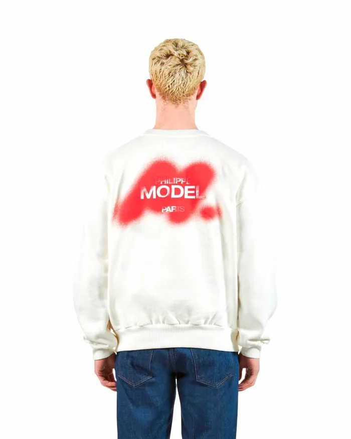 Men Crew Neck 8211 White Paris Philippe Model Paris Knitwear And Sweatshirts