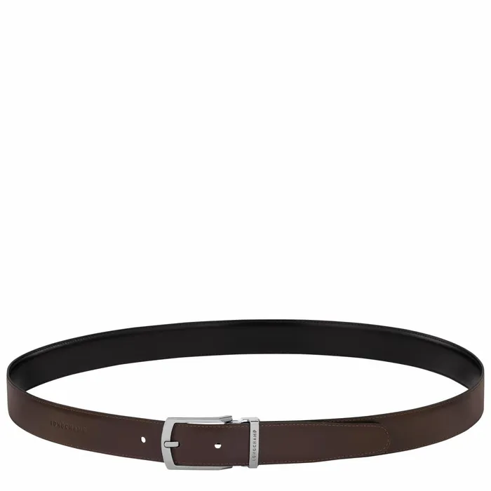 Men Delta Box BlackMocha Longchamp Belts