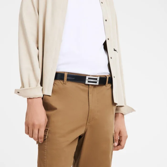 Men Delta Box BlackMocha Longchamp Belts