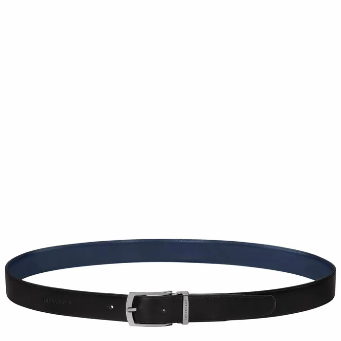 Men Delta Box Men039s Belt BlackNavy Longchamp Belts