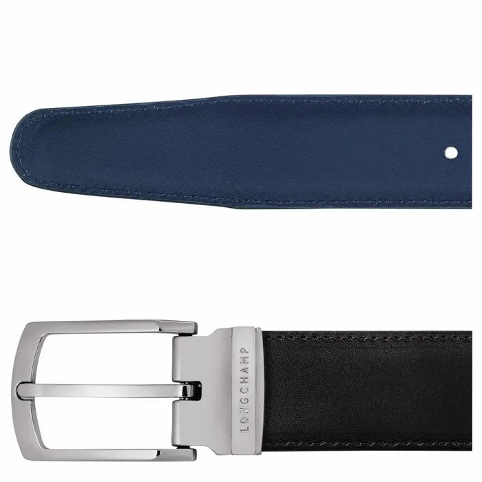 Men Delta Box Men039s Belt BlackNavy Longchamp Belts
