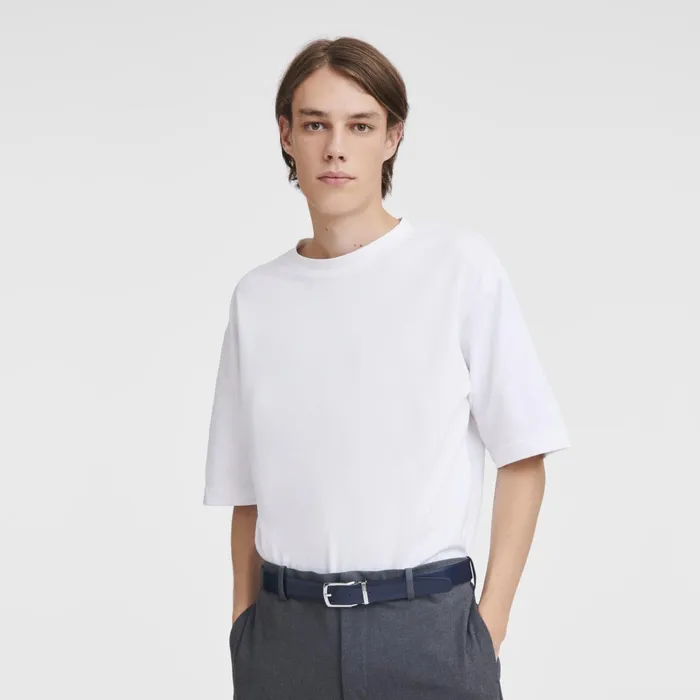 Men Delta Box Men039s Belt BlackNavy Longchamp Belts