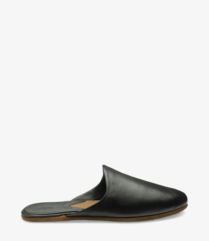 Men Garrick Slippers Black Grain Loake Slippers