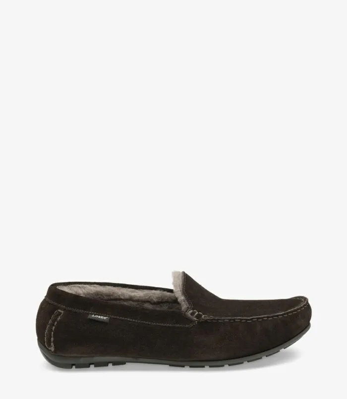 Men Guards Slippers Dark Brown Suede Loake Slippers