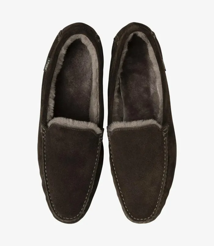 Men Guards Slippers Dark Brown Suede Loake Slippers Men Guards Slippers Dark Brown Suede Loake Slippers