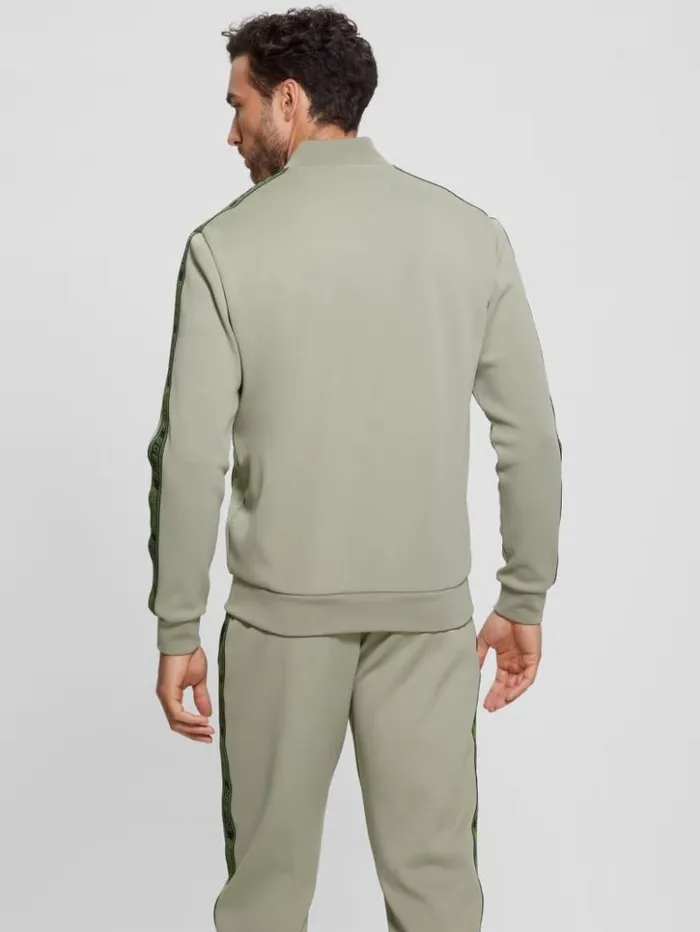 Men GUESS Hoodies and Sweaters Eco Kermit FullZip Sweatshirt Mossy Green