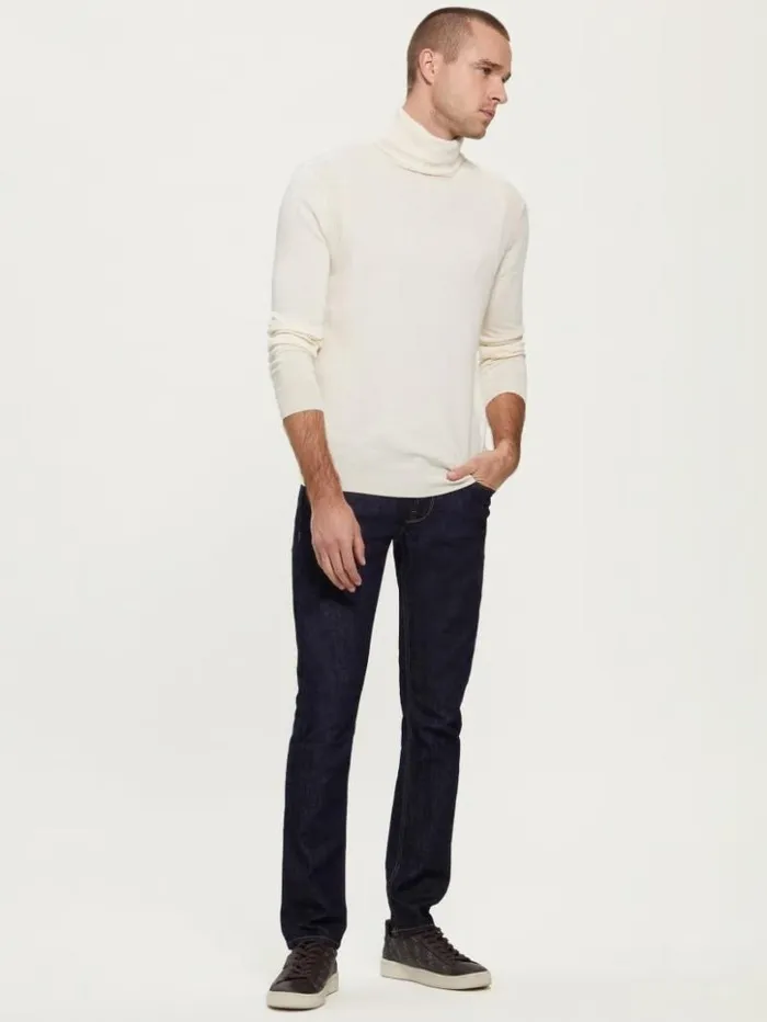 Men GUESS Hoodies and Sweaters Eco Percival Turtleneck Sweater Warm White