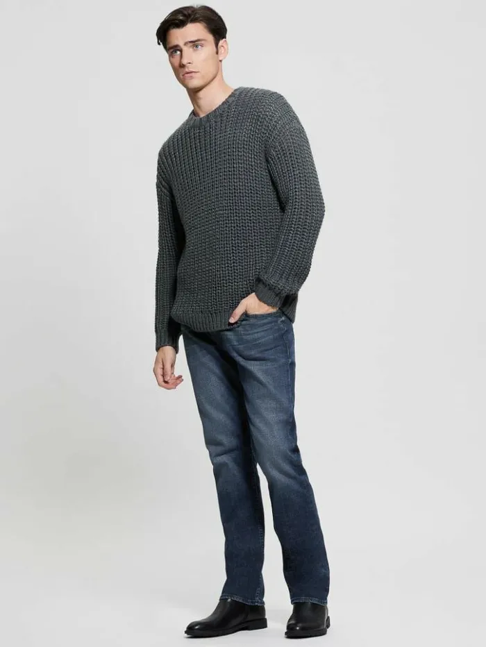 Men GUESS Hoodies and Sweaters Eco WoolBlend Grayson Sweater Coldwater Blue Multi Men GUESS Hoodies and Sweaters Eco WoolBlend Grayson Sweater Coldwater Blue Multi