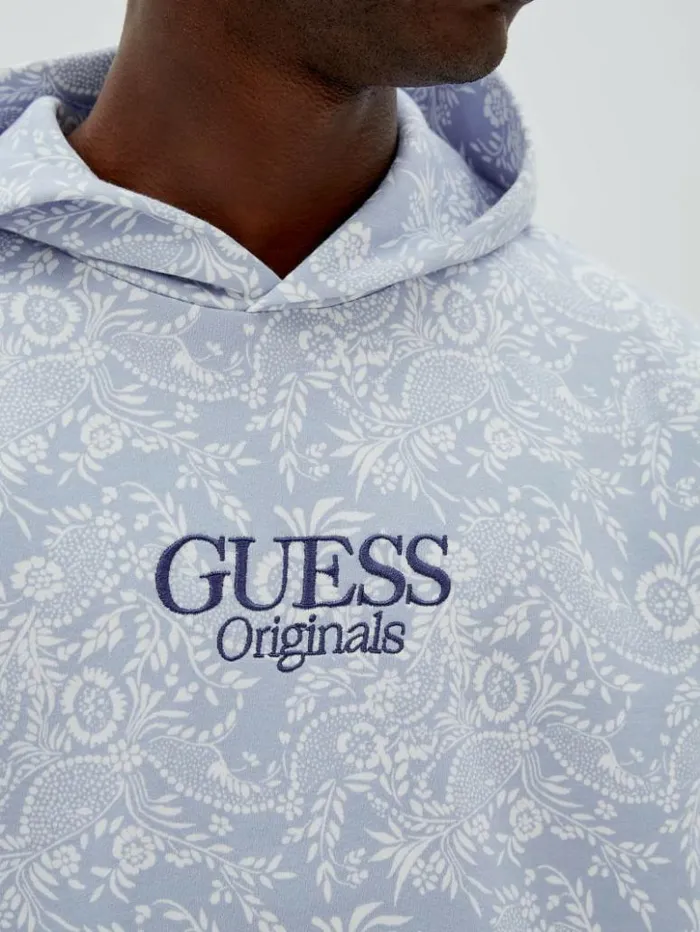 Men GUESS Hoodies and Sweaters GUESS Originals Bandana Hoodie Sonic Pearl Multi Men GUESS Hoodies and Sweaters GUESS Originals Bandana Hoodie Sonic Pearl Multi