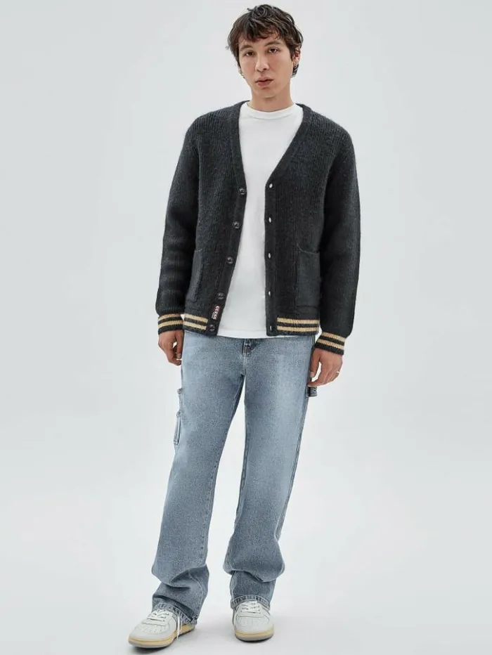Men GUESS Hoodies and Sweaters GUESS Originals Knit Cardigan Daring Ocean