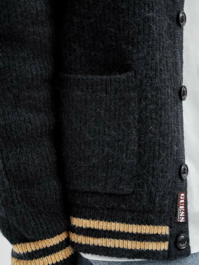 Men GUESS Hoodies and Sweaters GUESS Originals Knit Cardigan Daring Ocean