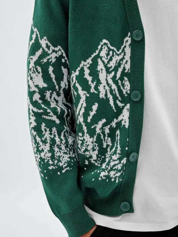 Men GUESS Hoodies and Sweaters GUESS Originals Mountain Cardigan Evermore Green Men GUESS Hoodies and Sweaters GUESS Originals Mountain Cardigan Evermore Green
