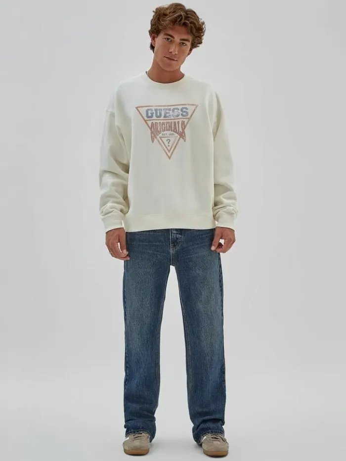 Men GUESS Hoodies and Sweaters GUESS Originals Vintage Dev Sweatshirt Sandy Shore
