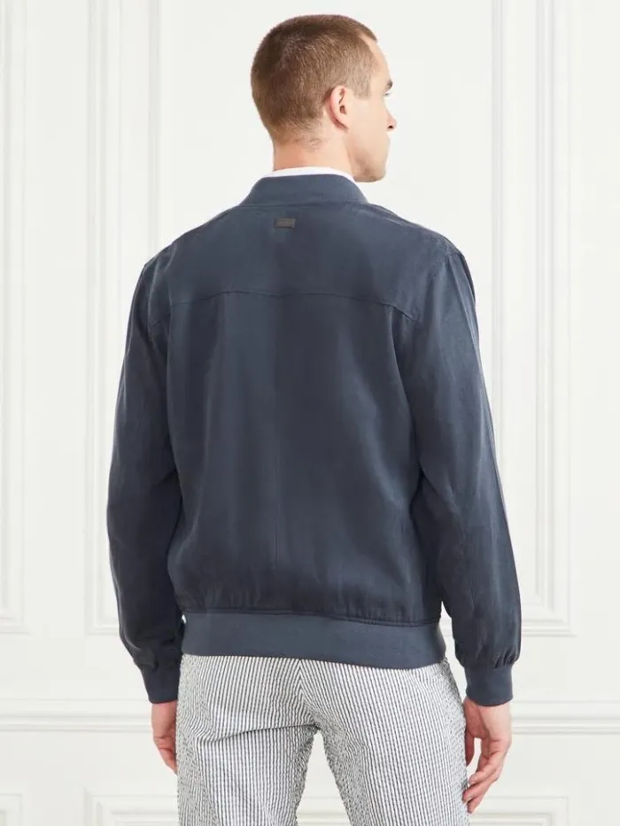 Men GUESS Jackets and Coats Eco Classic Flight Jacket Bleu lgant
