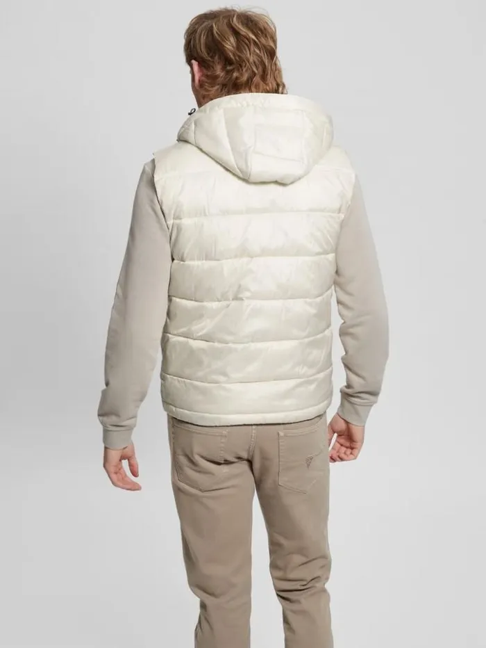 Men GUESS Jackets and Coats Eco Super Light Puffer Vest Quicksand