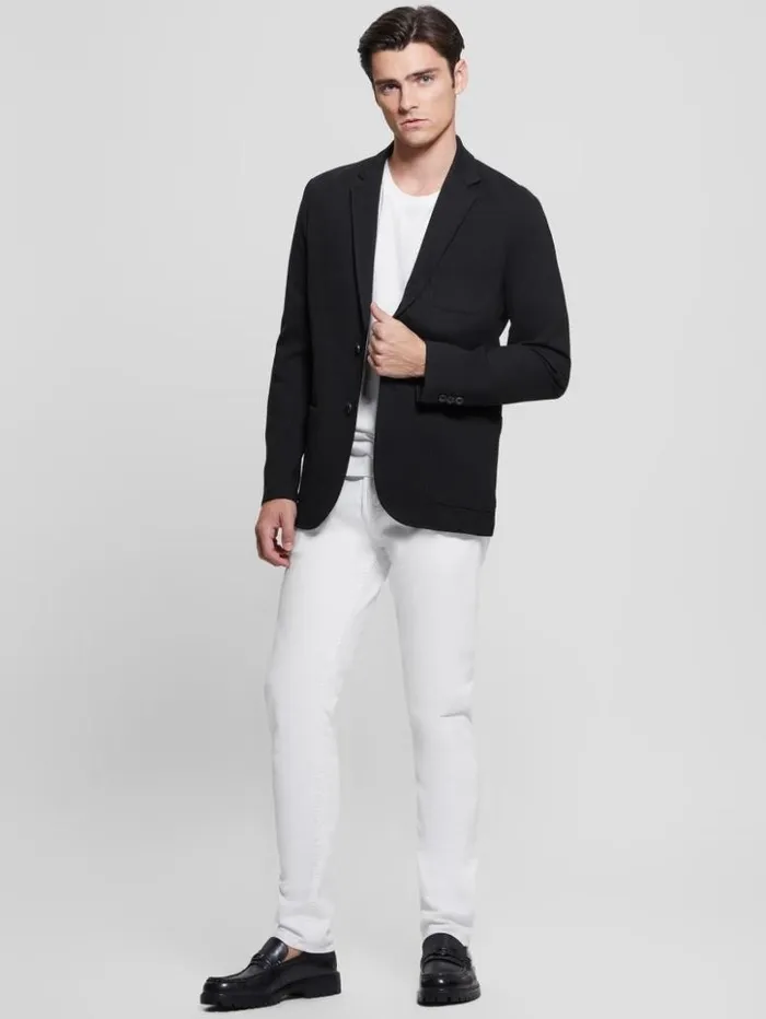 Men GUESS Jackets and Coats Eco Tyron TechStretch Blazer Black