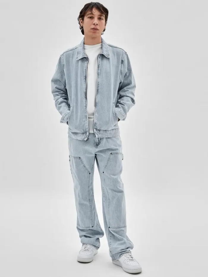 Men GUESS Jackets and Coats GUESS Originals Herringbone Zip Denim Jacket Go Vintage Herringbone Wa Men GUESS Jackets and Coats GUESS Originals Herringbone Zip Denim Jacket Go Vintage Herringbone Wa