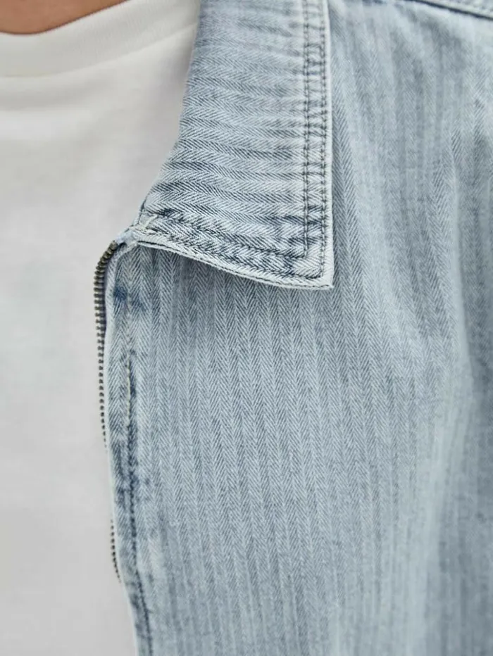 Men GUESS Jackets and Coats GUESS Originals Herringbone Zip Denim Jacket Go Vintage Herringbone Wa Men GUESS Jackets and Coats GUESS Originals Herringbone Zip Denim Jacket Go Vintage Herringbone Wa