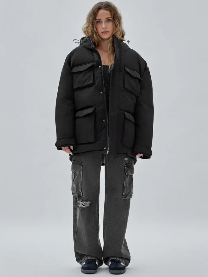 Men GUESS Jackets and Coats GUESS Originals Parka Jacket Black