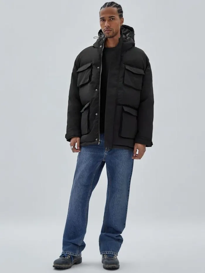 Men GUESS Jackets and Coats GUESS Originals Parka Jacket Black